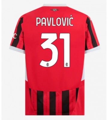 AC Milan Strahinja Pavlovic #31 Primera Equipación 2024-25 Manga Corta